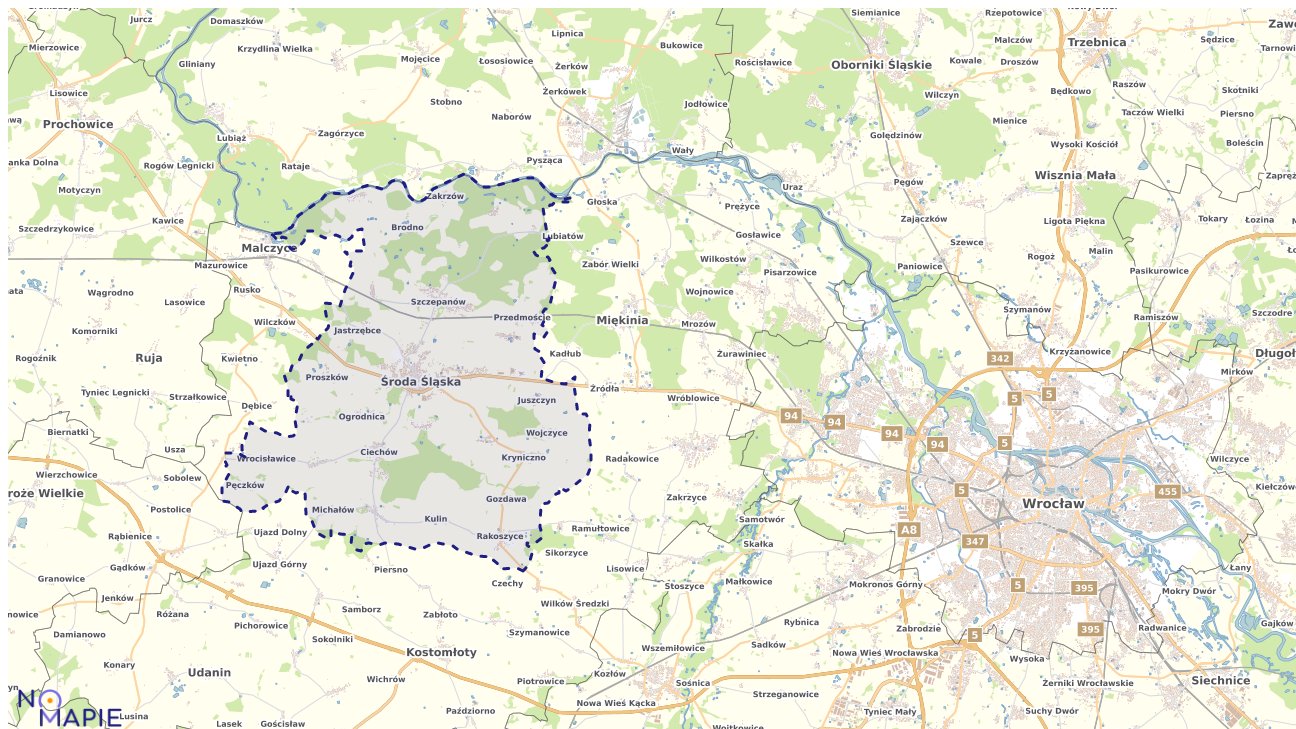 Mapa uzbrojenia terenu Środy Śląskiej