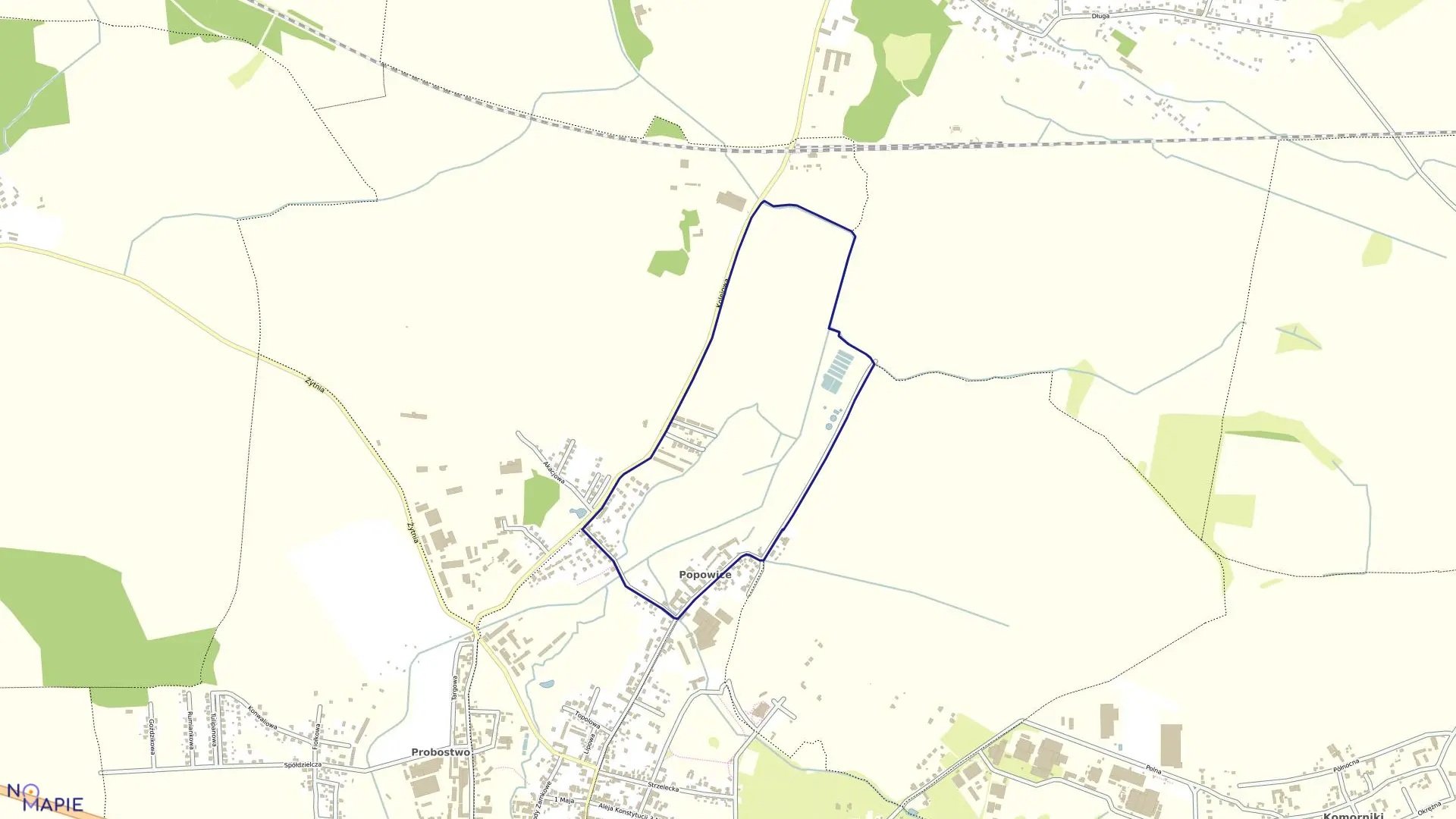 Mapa obrębu Obręb 2 w gminie Środa Śląska