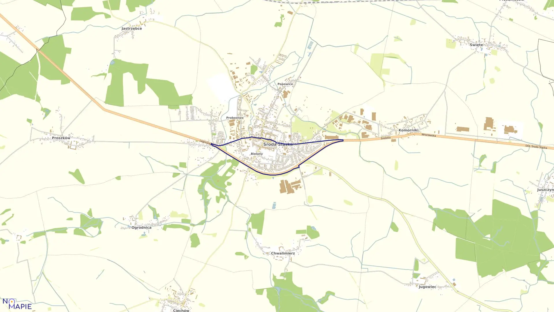 Mapa obrębu Obręb 7 w gminie Środa Śląska